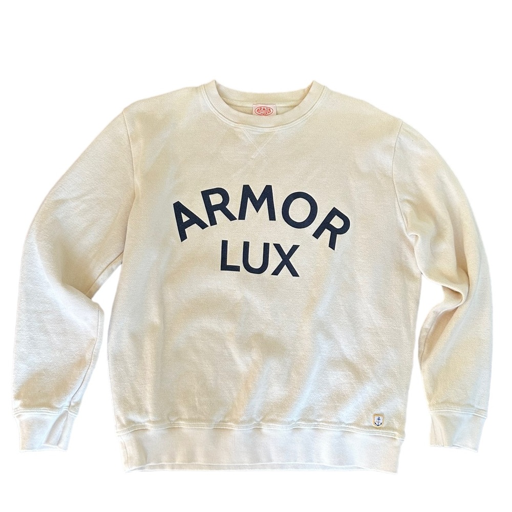 Armor Lux logo crew cotton sweatshirt